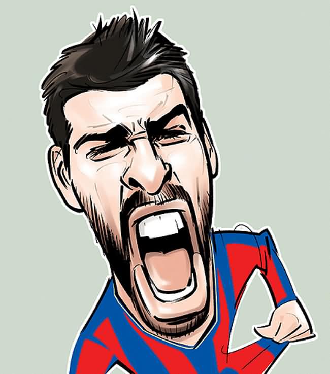 Gerard Pique caricature