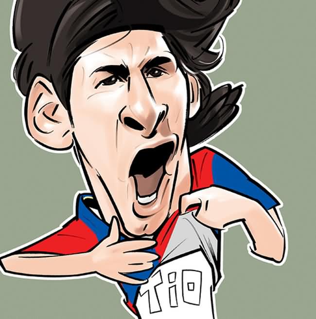 Lionel Messi caricature